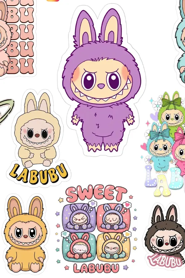 Adorable Labubu Stickers That Steal the Spotlight